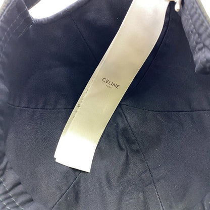 Celine Cap Leather Black Triomphe S