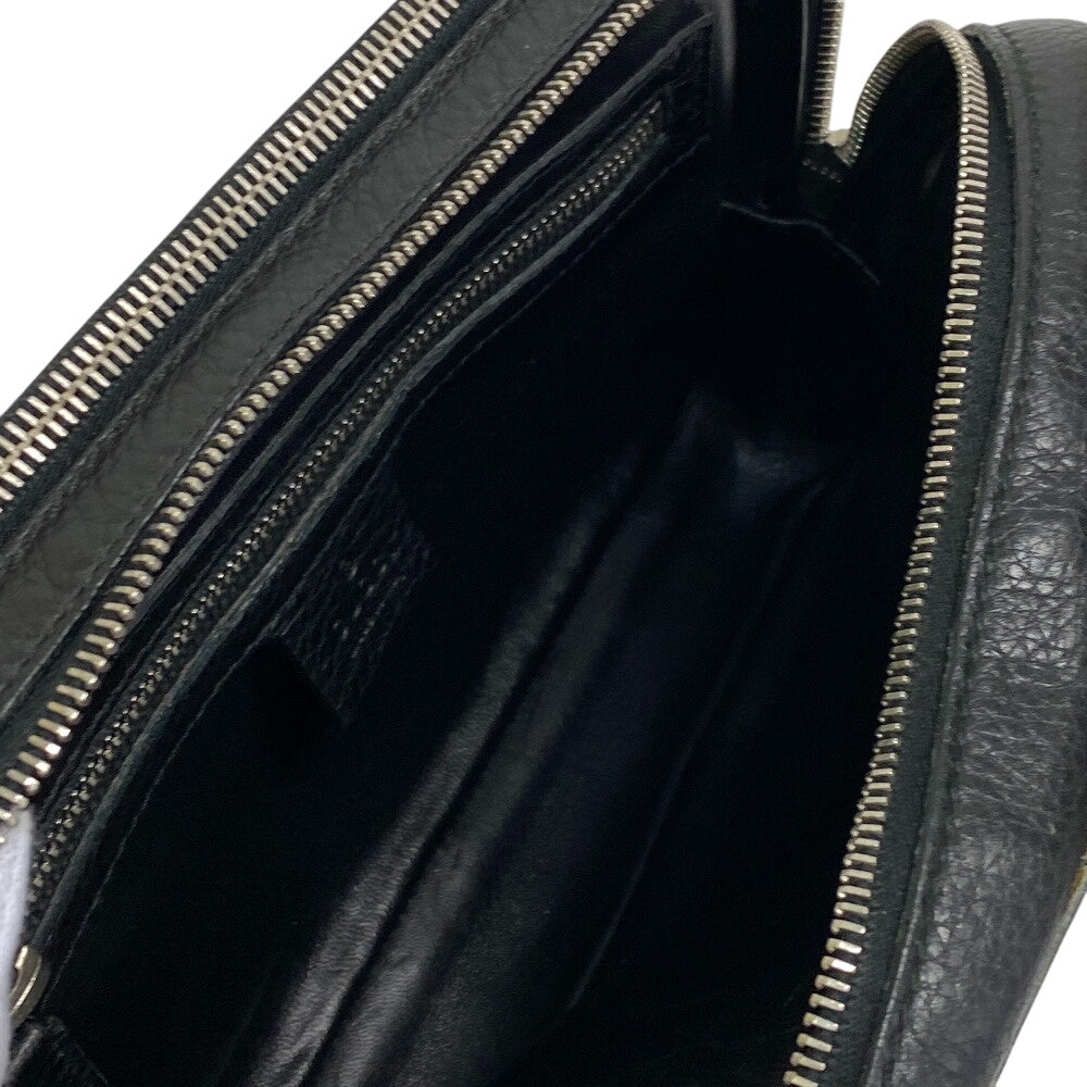 Gucci Clutch Bag 256076 Leather Black Business Bag