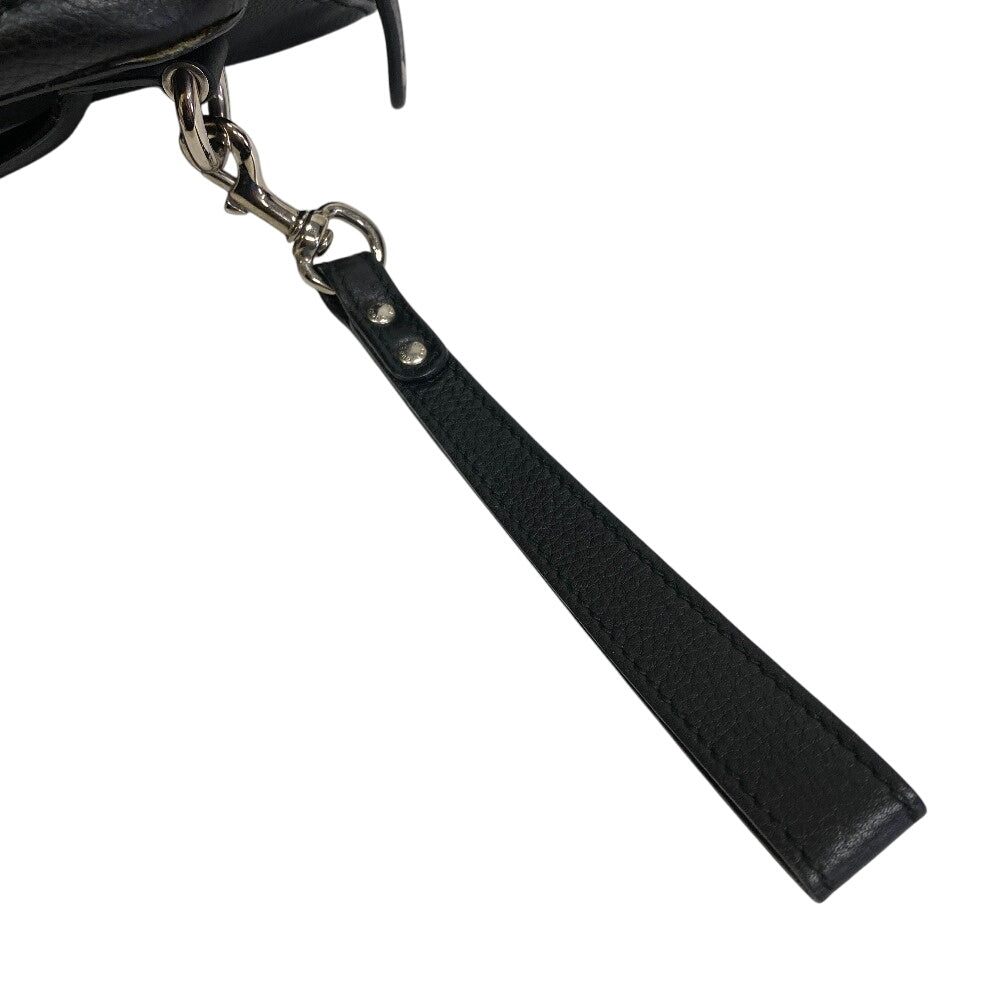 Gucci Clutch Bag 256076 Leather Black Business Bag