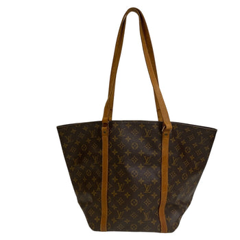 Louis Vuitton Shoulder Bag M51108 Leather Brown Monogram Sac Shopping