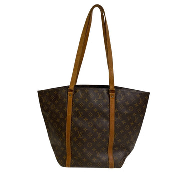 Louis Vuitton Shoulder Bag M51108 Leather Brown Monogram Sac Shopping