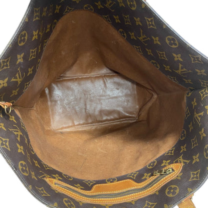 Louis Vuitton Shoulder Bag M51108 Leather Brown Monogram Sac Shopping