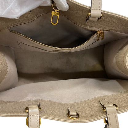 Louis Vuitton Handbag M45607 Monogram Empreinte , Leather Beige Monogram Ann Platt On The Go Mm