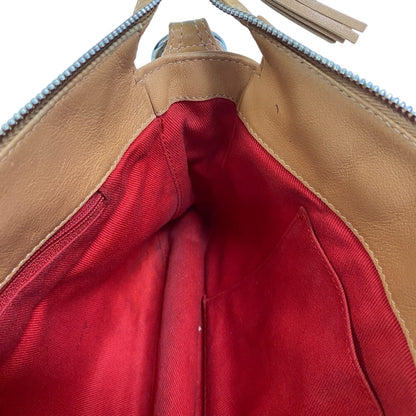 Loewe Shoulder Bag Leather, Canvas Brown Anagram