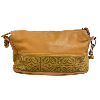 Loewe Shoulder Bag Leather, Canvas Brown Anagram