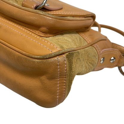 Loewe Shoulder Bag Leather, Canvas Brown Anagram