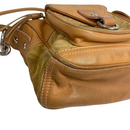 Loewe Shoulder Bag Leather, Canvas Brown Anagram