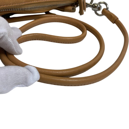Loewe Shoulder Bag Leather, Canvas Brown Anagram