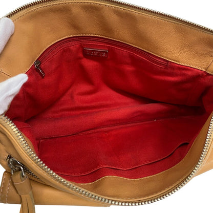 Loewe Shoulder Bag Leather, Canvas Brown Anagram