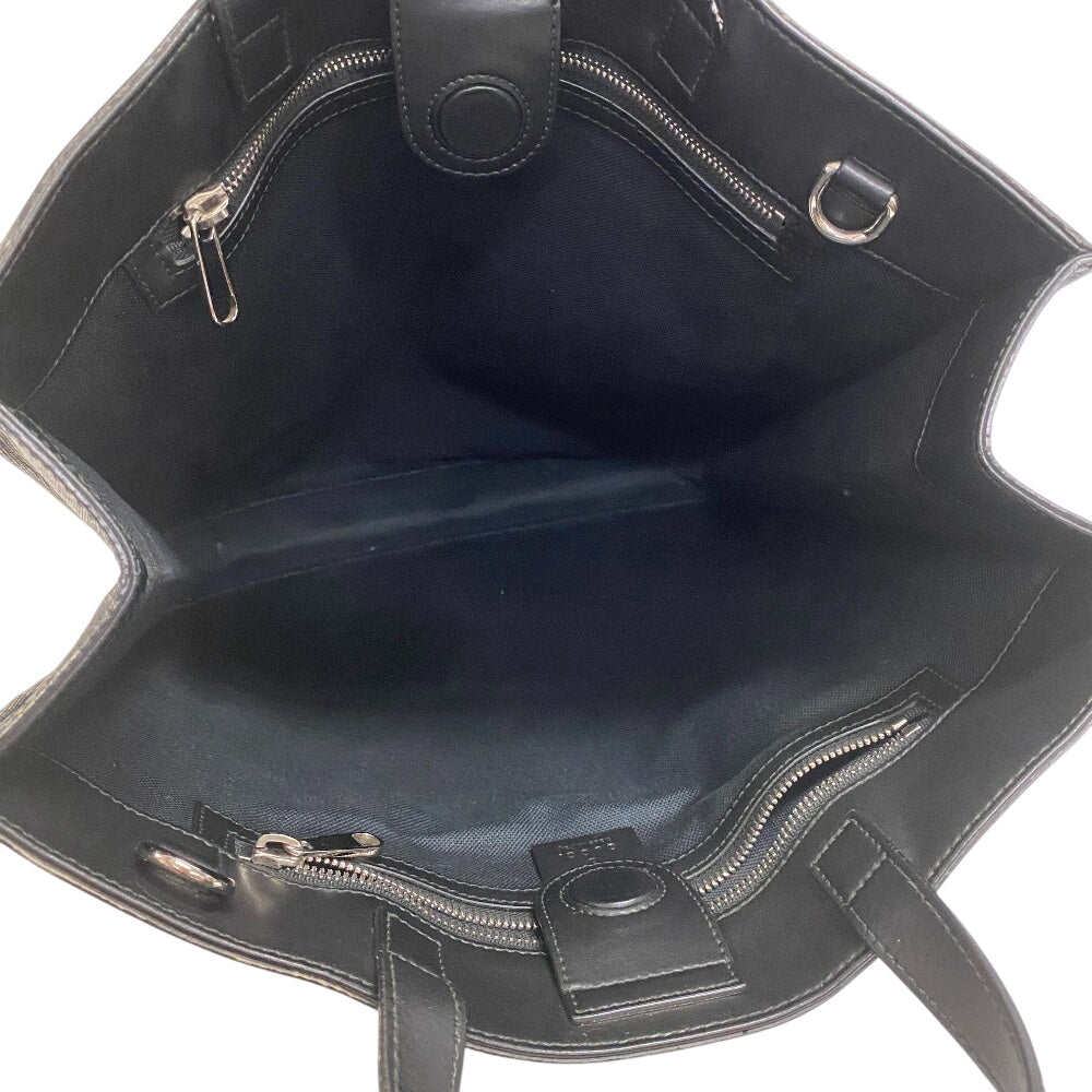 Gucci Tote Bag 495559 Pvc Black Gg Supreme