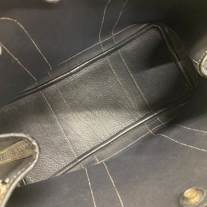 Hermes Handbag Leather Black Garden Party Tpm