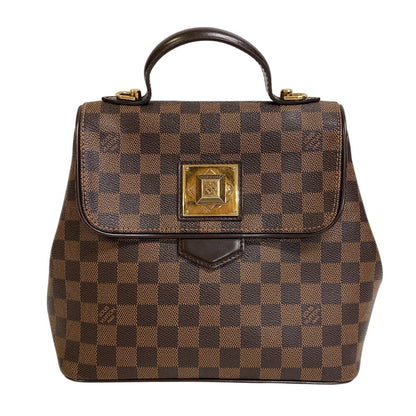 Louis Vuitton Handbag N41167 Leather Brown Damier Bergamo Pm