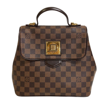 Louis Vuitton Handbag N41167 Leather Brown Damier Bergamo Pm