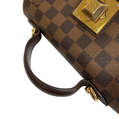 Louis Vuitton Handbag N41167 Leather Brown Damier Bergamo Pm