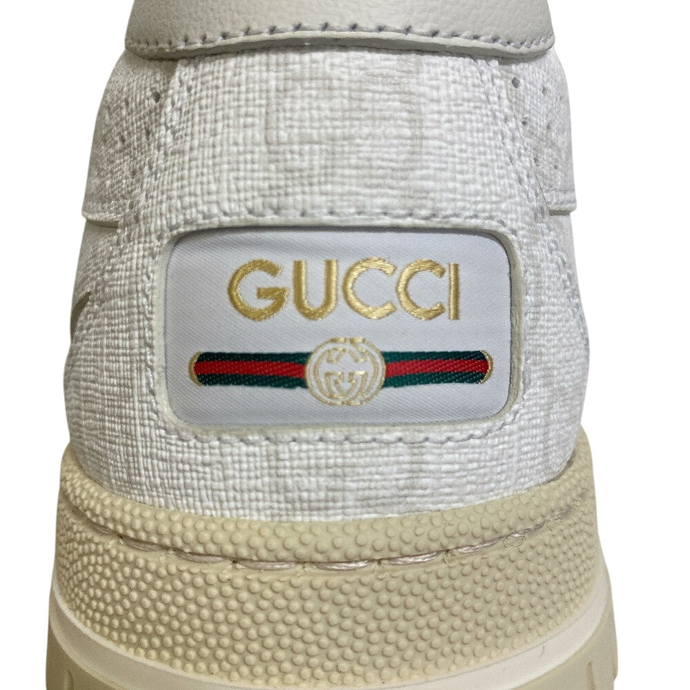 Gucci Sneakers 816818 Gg Supreme Canvas White Gg Supreme Shelley 38 1/2