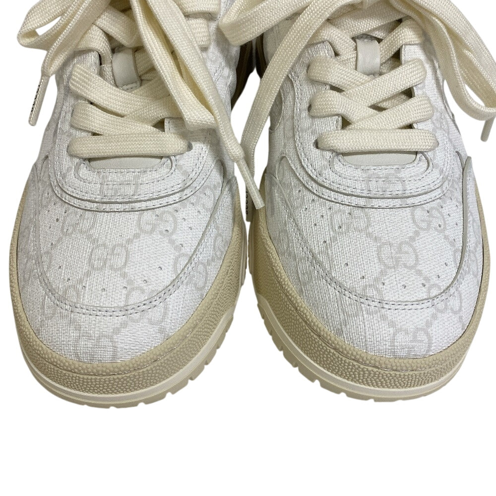 Gucci Sneakers 816818 Gg Supreme Canvas White Gg Supreme Shelley 38 1/2