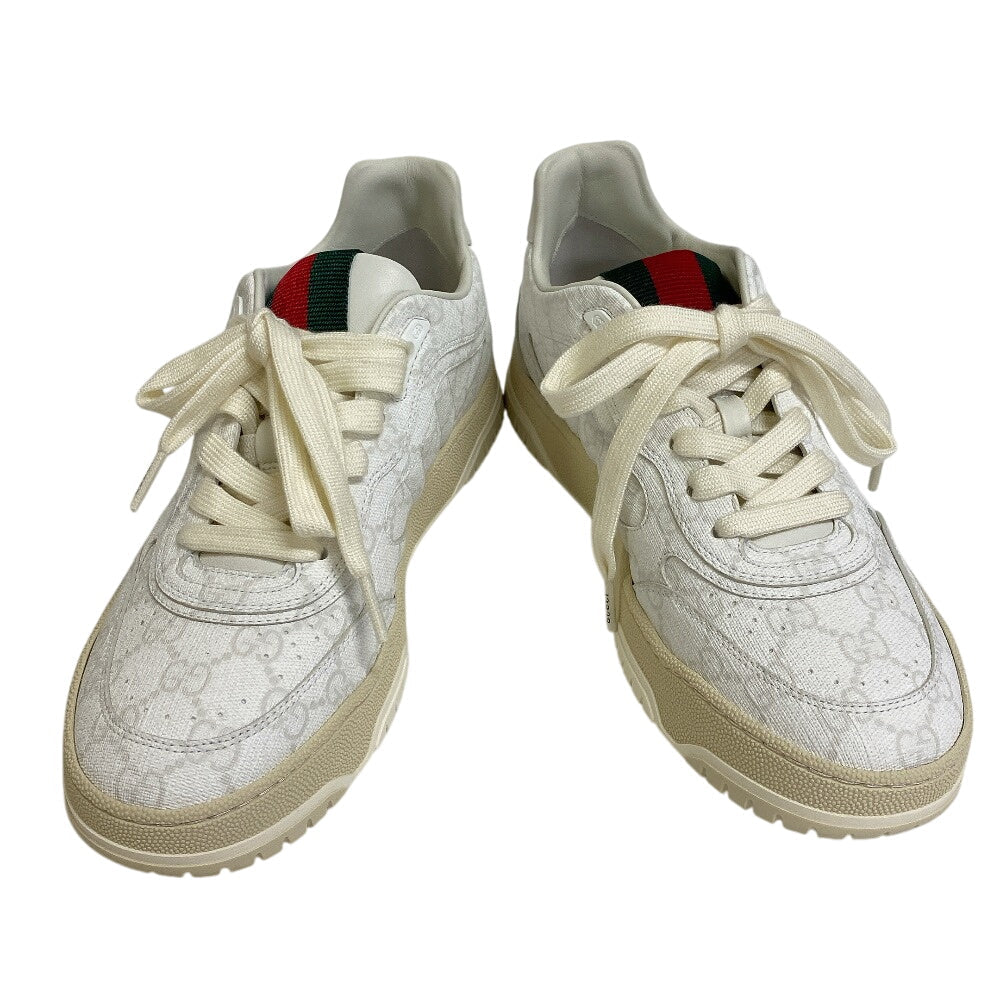 Gucci Sneakers 816818 Gg Supreme Canvas White Gg Supreme Shelley 38 1/2