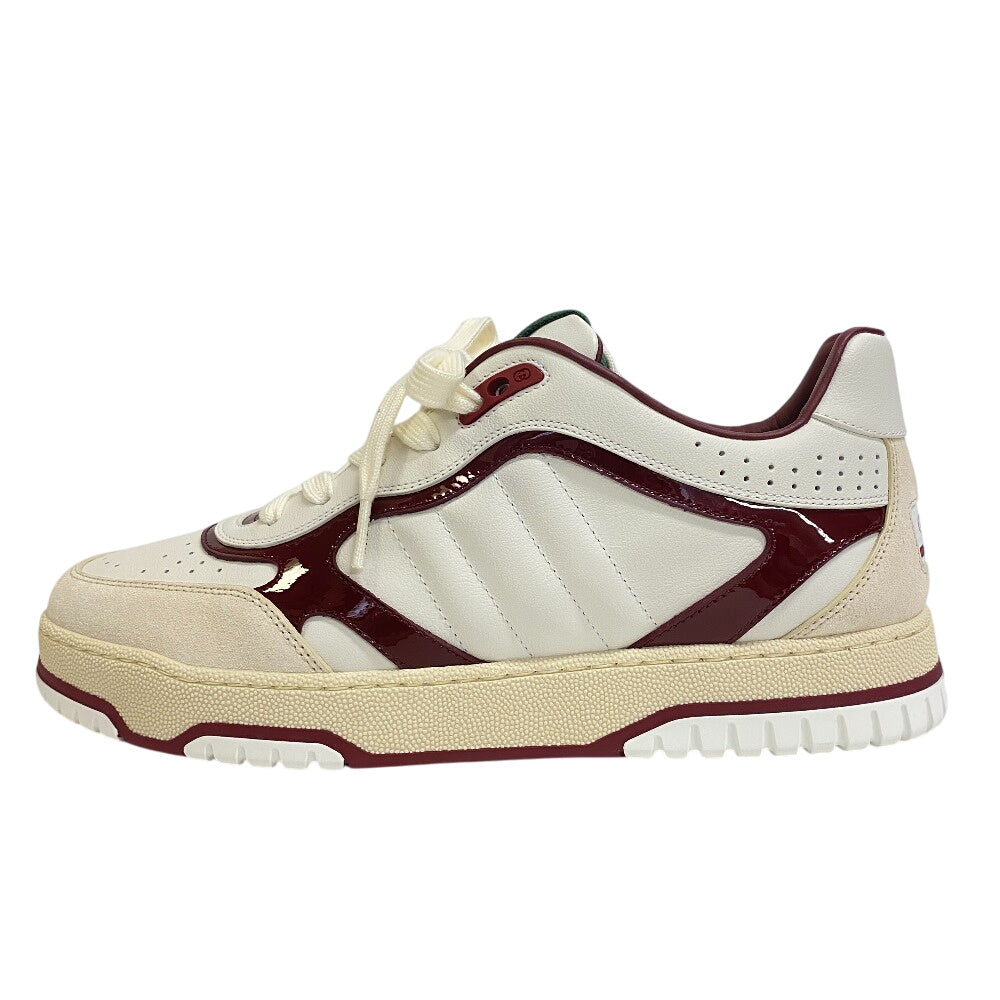 Gucci Sneakers 818001 Aadka 9570 Genuine Leather White Reweb Web Line 8