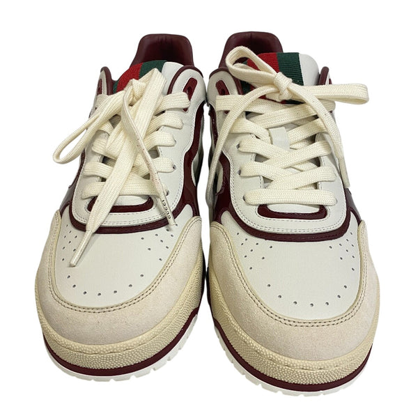 Gucci Sneakers 818001 Aadka 9570 Genuine Leather White Reweb Web Line 8