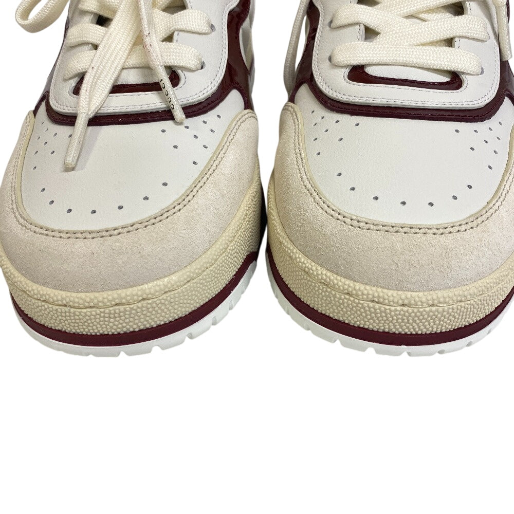 Gucci Sneakers 818001 Aadka 9570 Genuine Leather White Reweb Web Line 8