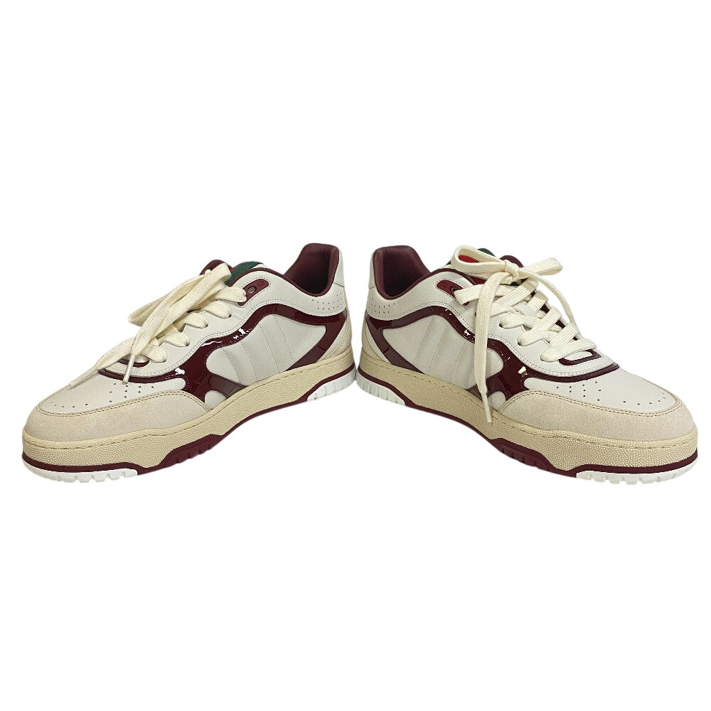 Gucci Sneakers 818001 Aadka 9570 Genuine Leather White Reweb Web Line 8