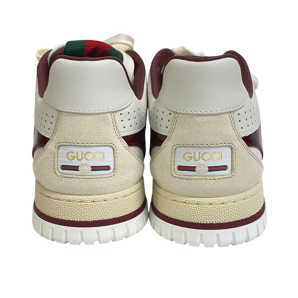 Gucci Sneakers 818001 Aadka 9570 Genuine Leather White Reweb Web Line 8