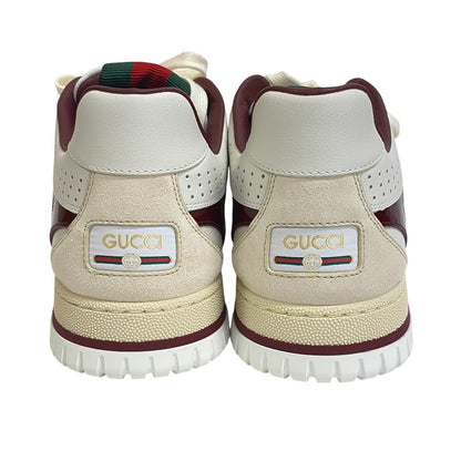 Gucci Sneakers 818001 Aadka 9570 Genuine Leather White Reweb Web Line 8