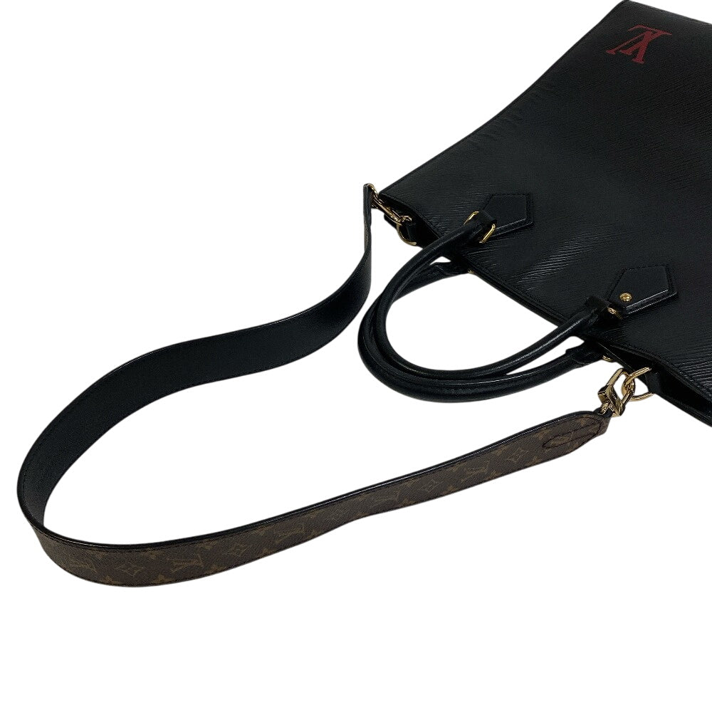 Louis Vuitton Handbag M58658 Leather Black Epi Sac Platpm