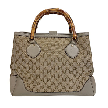 Gucci Handbag 282317 Gg Canvas Brown Bamboo