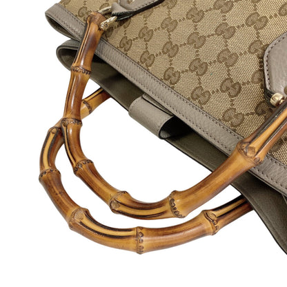 Gucci Handbag 282317 Gg Canvas Brown Bamboo