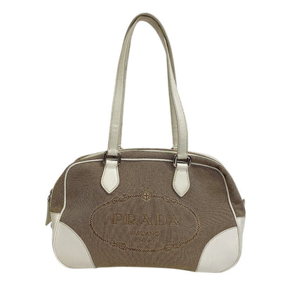 Prada Handbag Canvas Brown