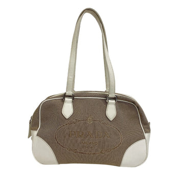 Prada Handbag Canvas Brown