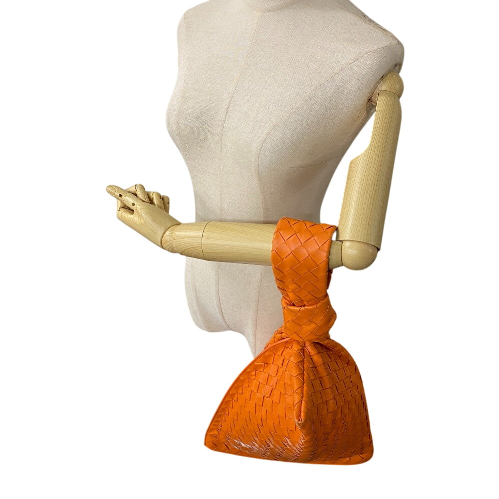 Bottegaveneta Handbag Leather Orange Intrecciato Bv Twist