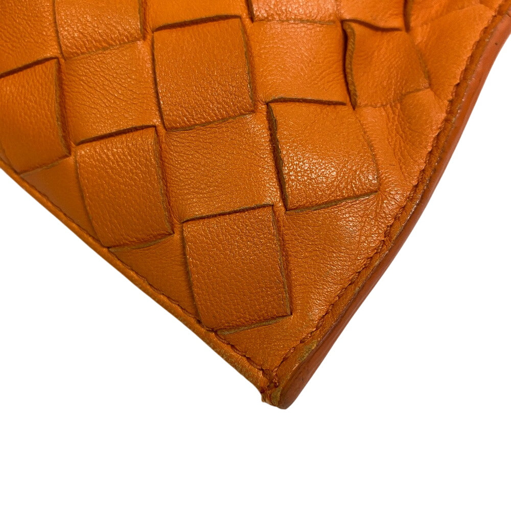 Bottegaveneta Handbag Leather Orange Intrecciato Bv Twist
