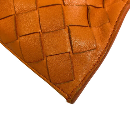Bottegaveneta Handbag Leather Orange Intrecciato Bv Twist