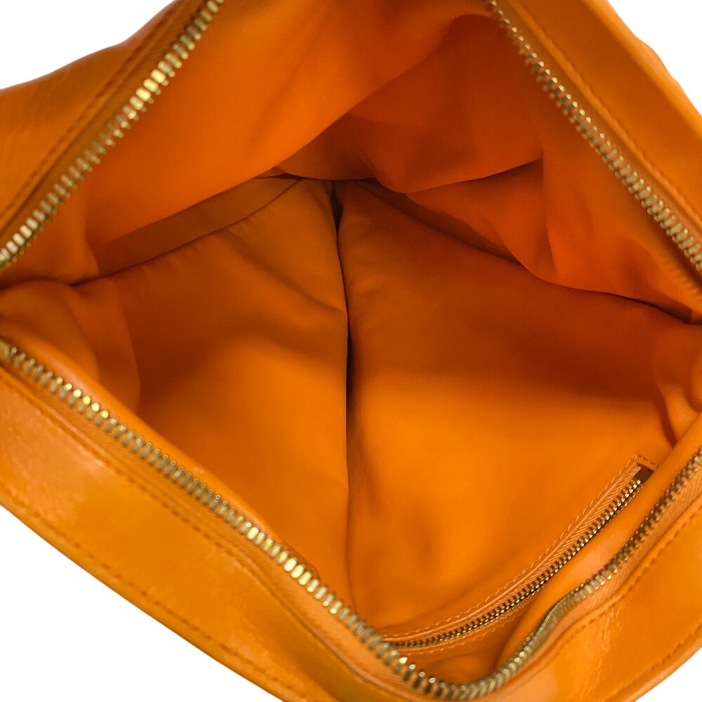Bottegaveneta Handbag Leather Orange Intrecciato Bv Twist
