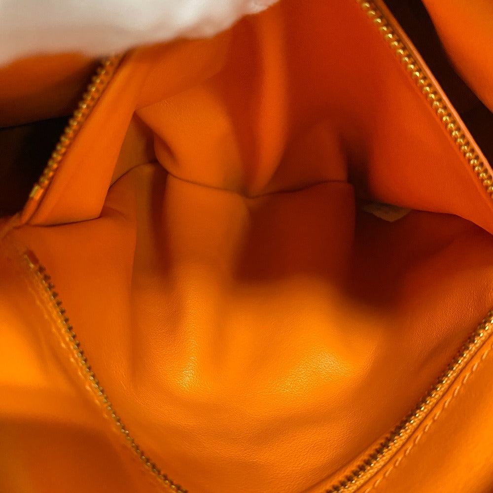 Bottegaveneta Handbag Leather Orange Intrecciato Bv Twist
