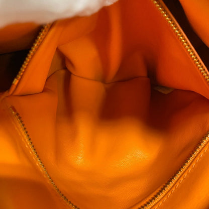 Bottegaveneta Handbag Leather Orange Intrecciato Bv Twist