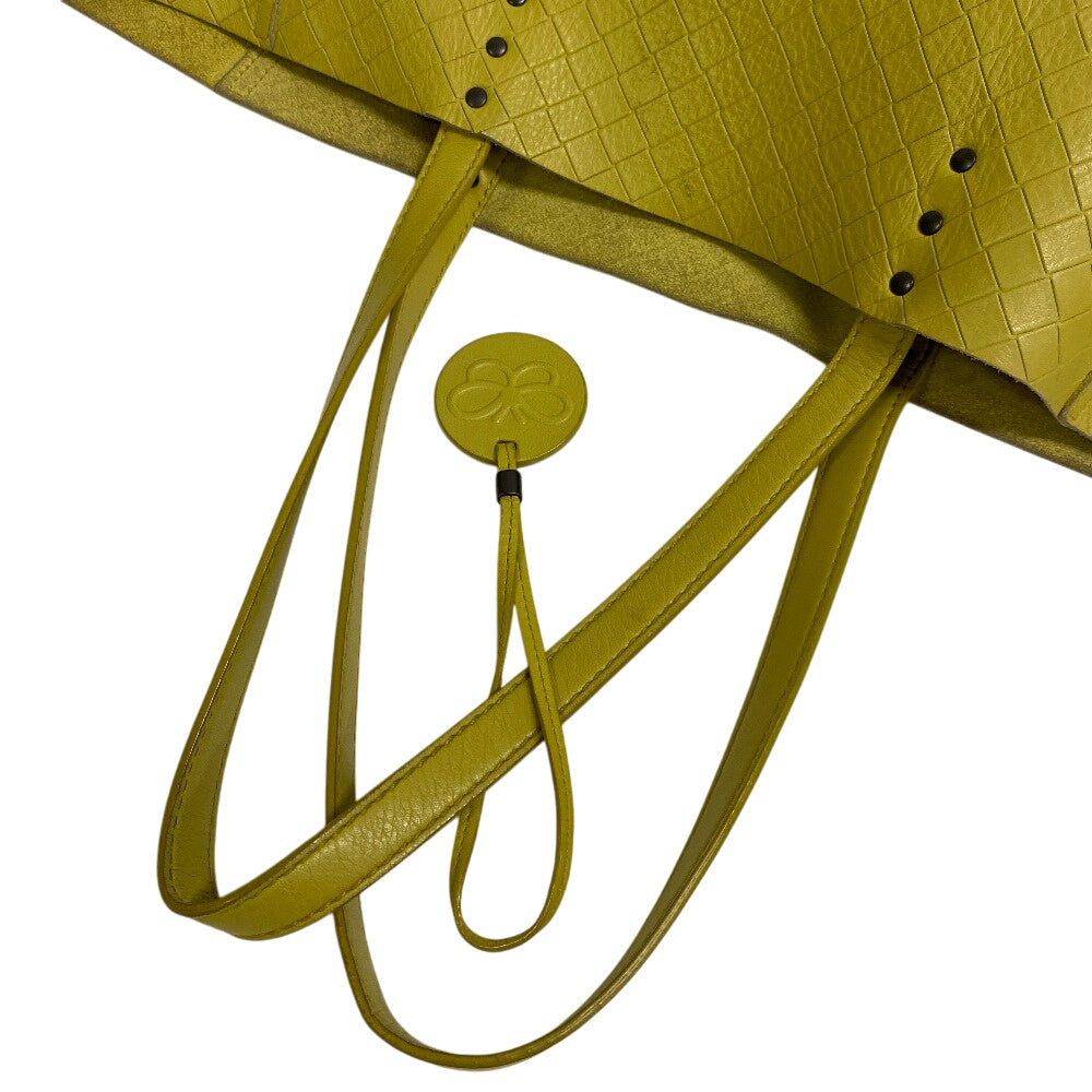 Bottegaveneta Tote Bag Leather Yellow Type Intretti Mirage