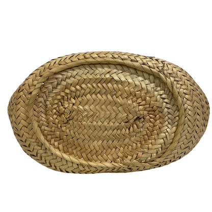 Loewe Shoulder Bag Raffia, Leather Beige Basket Bag Medium