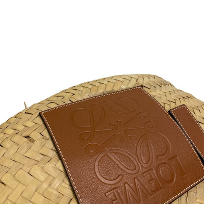 Loewe Shoulder Bag Raffia, Leather Beige Basket Bag Medium