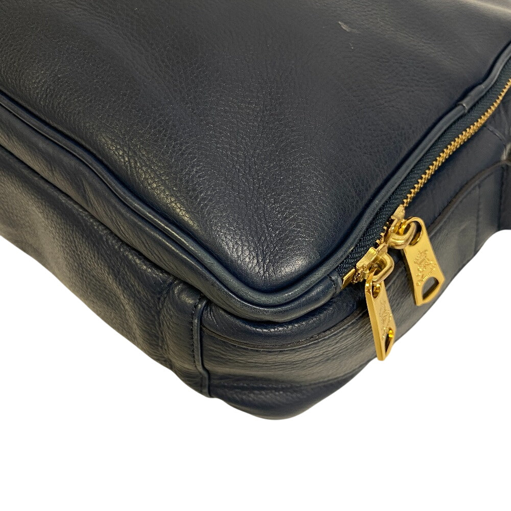 Admj Shoulder Bag Leather Navy