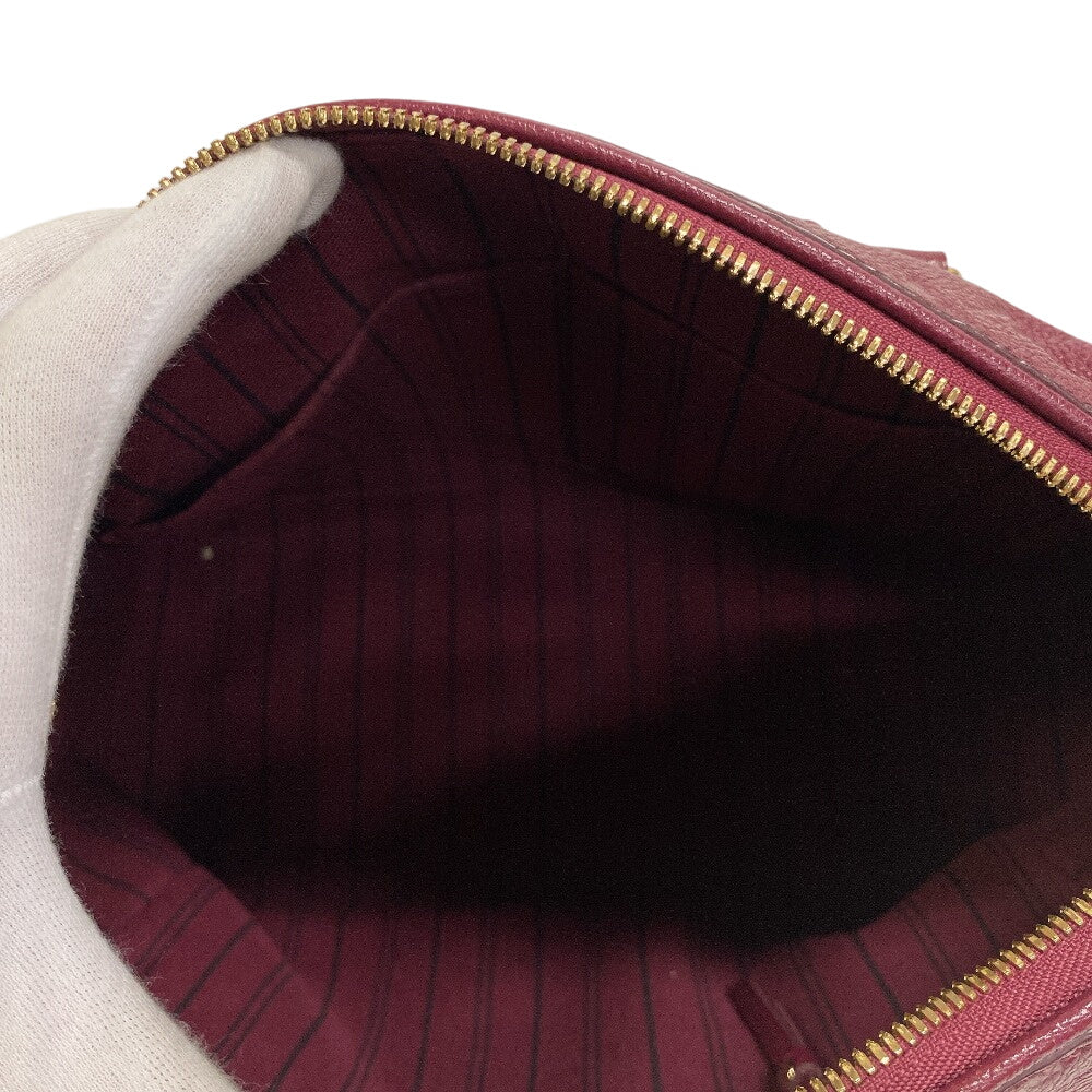 Louis Vuitton Handbag M40827 Leather Wine-Red Monogram Unplant Speedy Bandouliere25