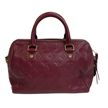 Louis Vuitton Handbag M40827 Leather Wine-Red Monogram Unplant Speedy Bandouliere25