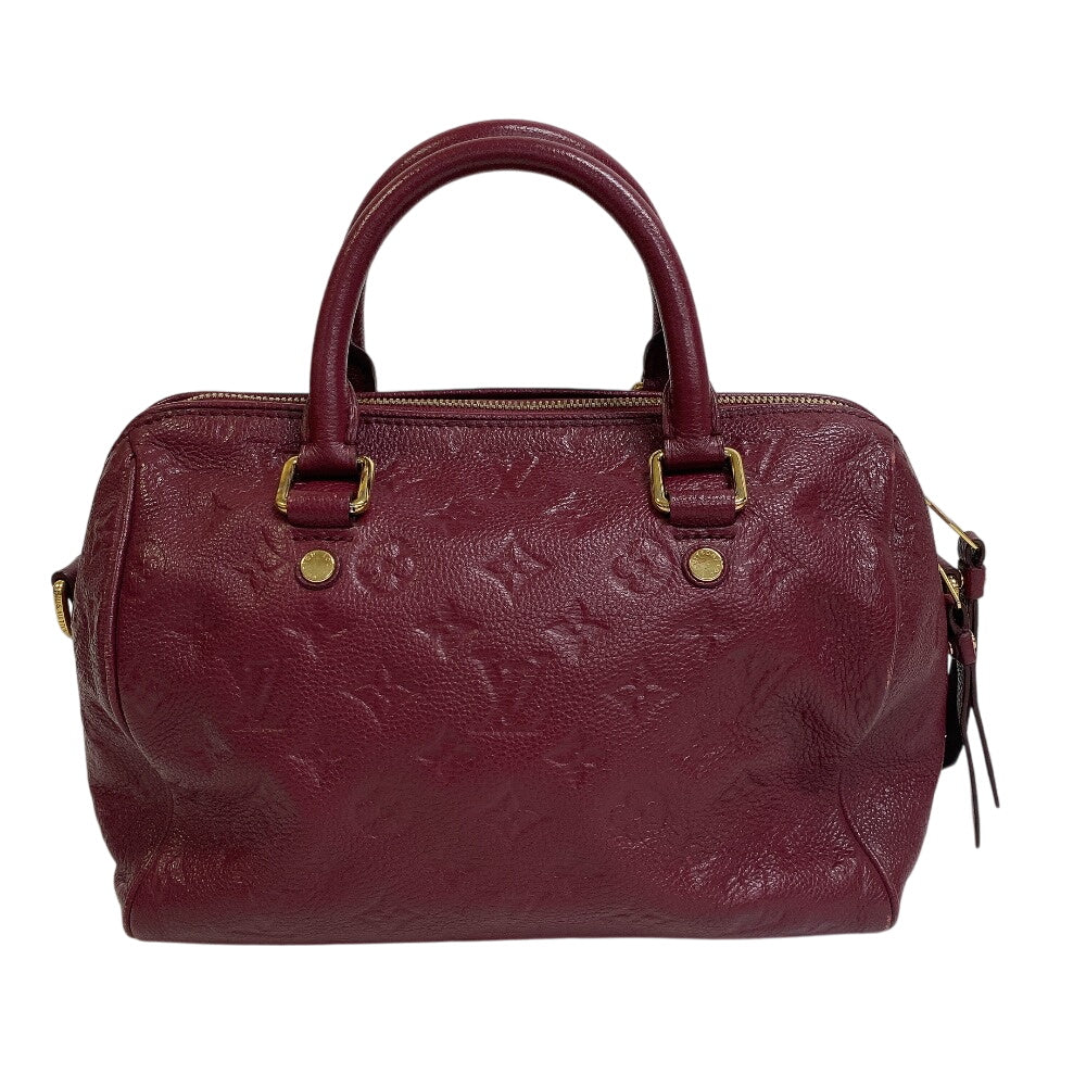 Louis Vuitton Handbag M40827 Leather Wine-Red Monogram Unplant Speedy Bandouliere25