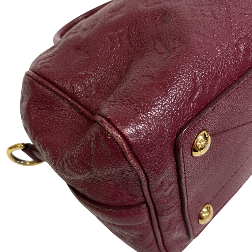 Louis Vuitton Handbag M40827 Leather Wine-Red Monogram Unplant Speedy Bandouliere25