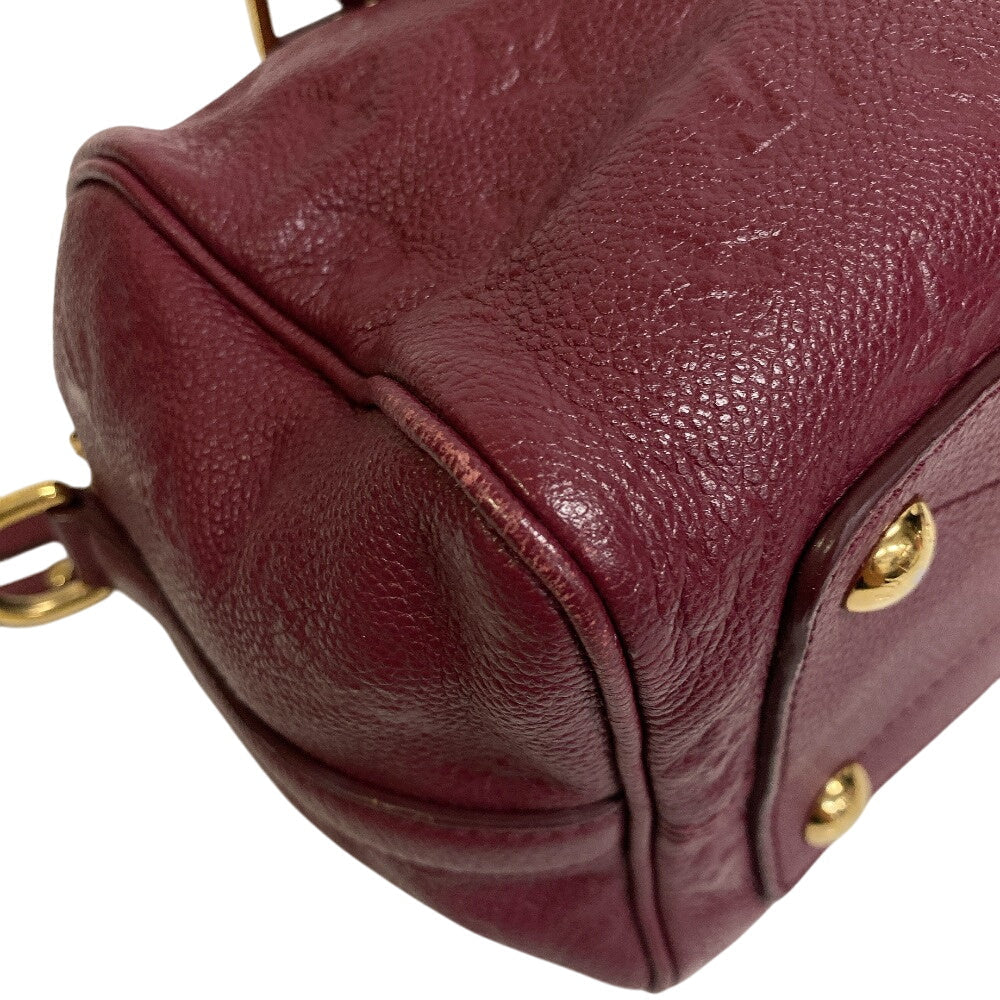 Louis Vuitton Handbag M40827 Leather Wine-Red Monogram Unplant Speedy Bandouliere25