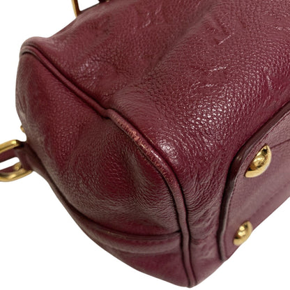 Louis Vuitton Handbag M40827 Leather Wine-Red Monogram Unplant Speedy Bandouliere25