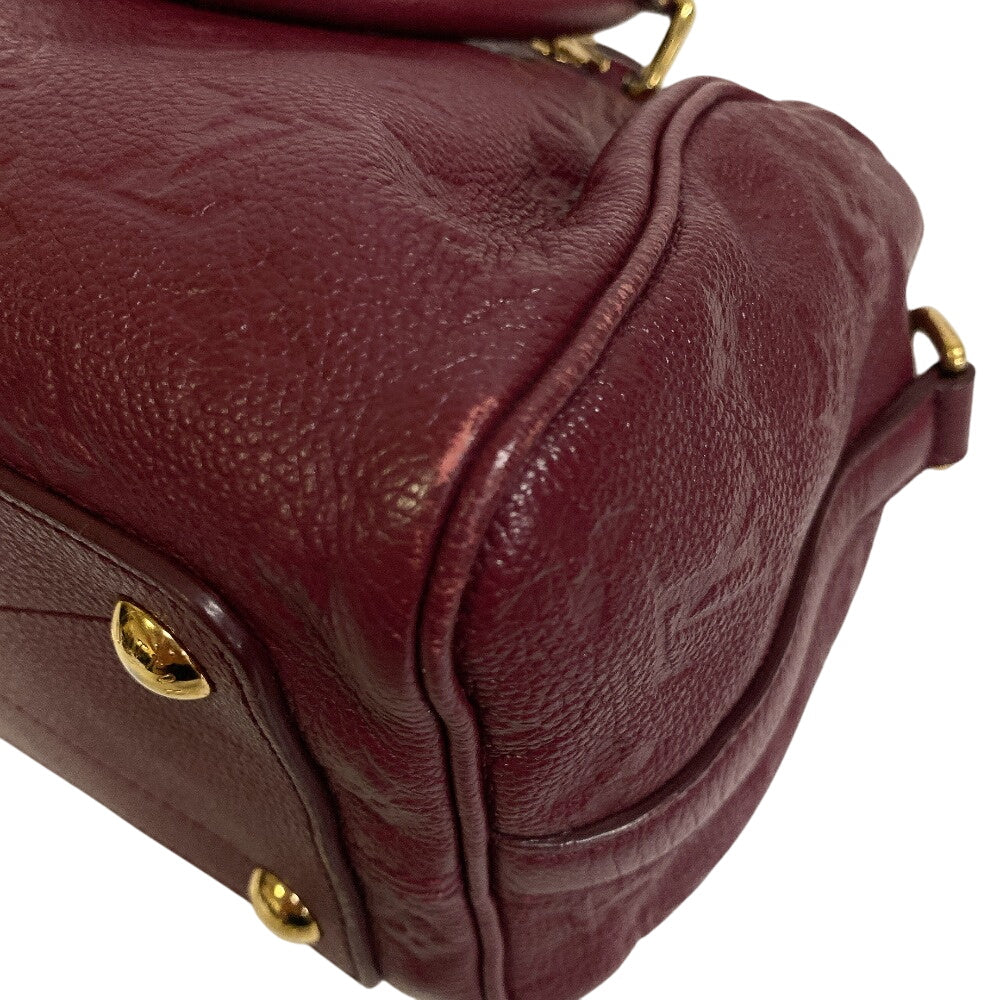Louis Vuitton Handbag M40827 Leather Wine-Red Monogram Unplant Speedy Bandouliere25