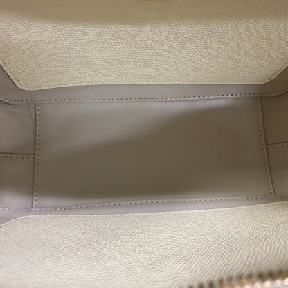 Valextra Shoulder Bag Leather White Serie Esse Mini